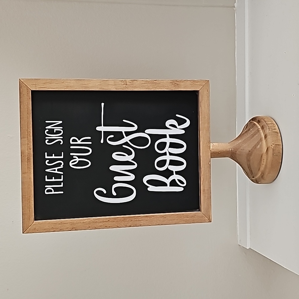 Wedding or Shower Sign Please sign our guestbook Handmade Farmhouse Rustic Party